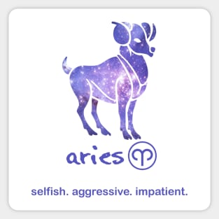 Flawed Aries Sticker